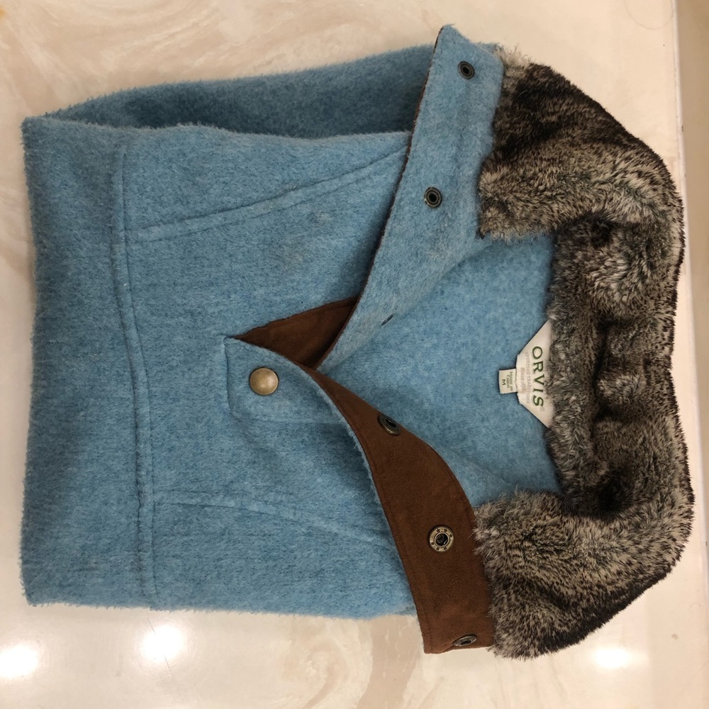 Orvis Women’s faux fur collared Pull over